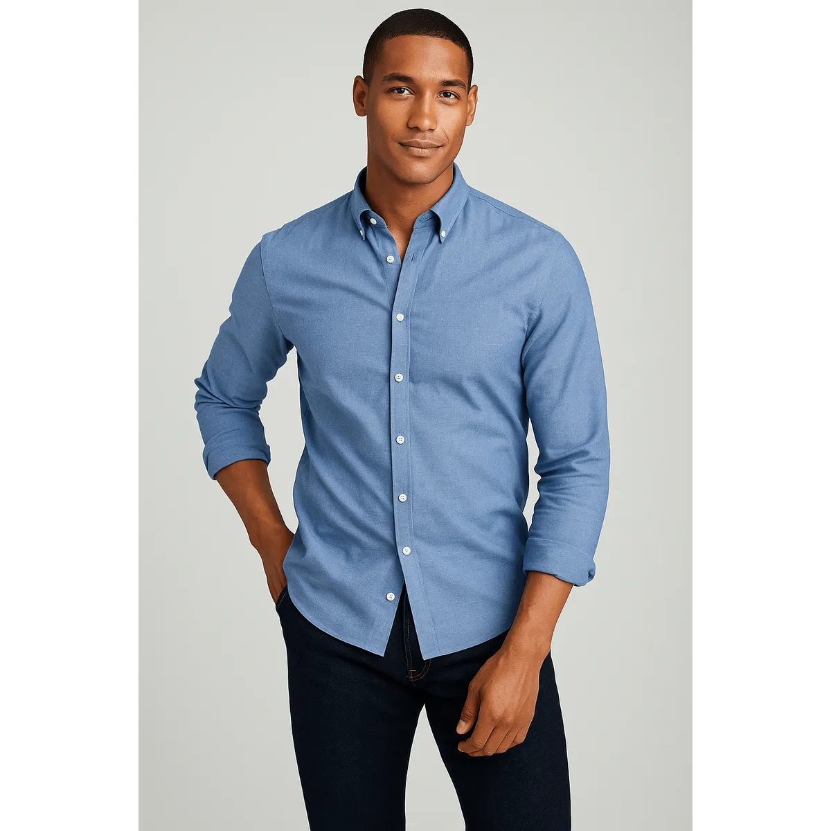 GENERICO - Camisa Oxford Manga Larga