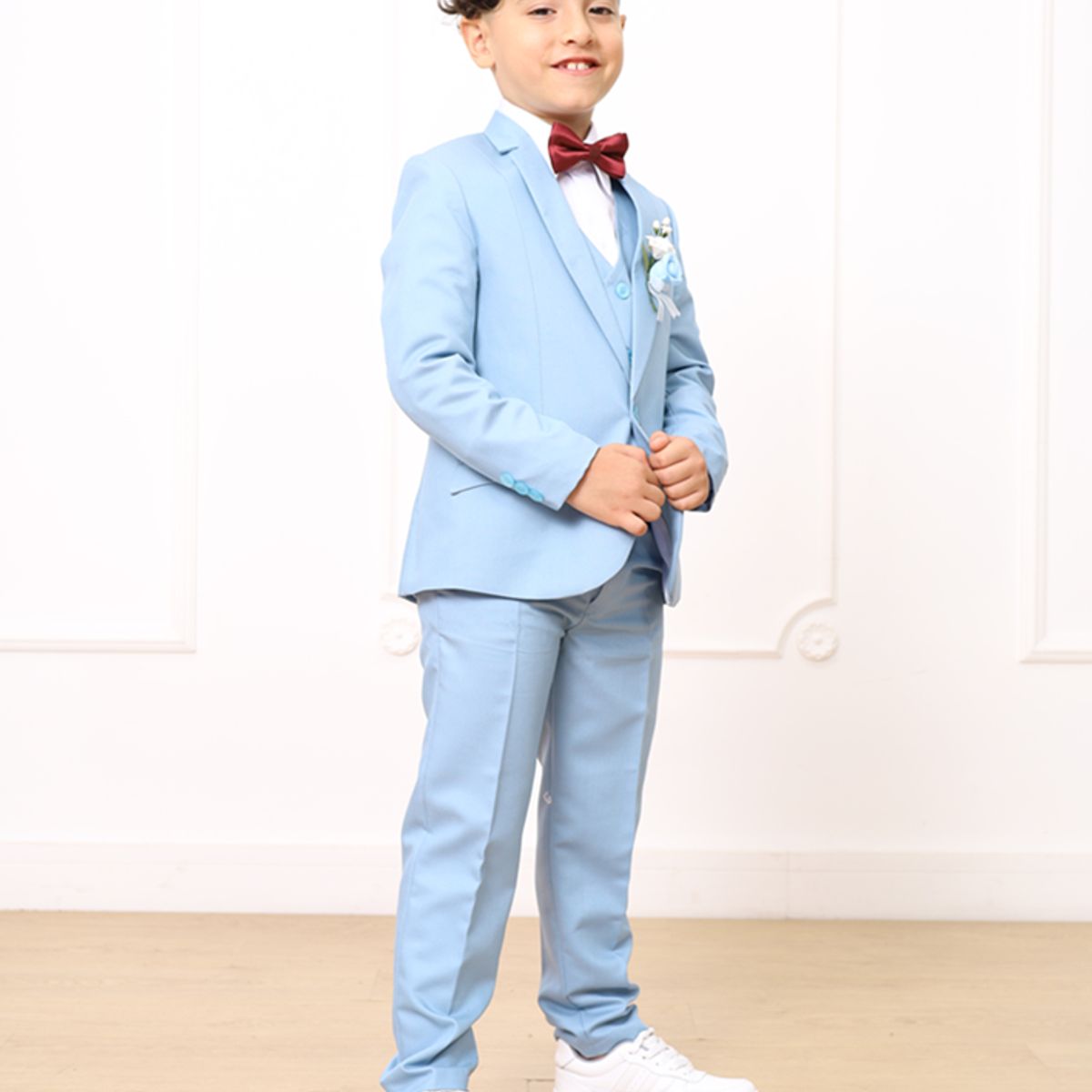 GENERICO - TRAJE DE 3 PIEZAS PARA NIÑO SOFISTICADO CELESTE