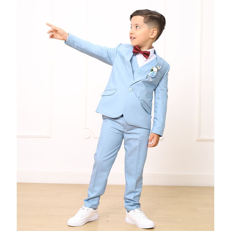 TRAJE DE PIEZAS PARA NIÑO SOFISTICADO CELESTE GENERICO