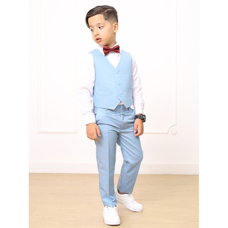 GENERICO - TRAJE DE 3 PIEZAS PARA NIÑO SOFISTICADO CELESTE