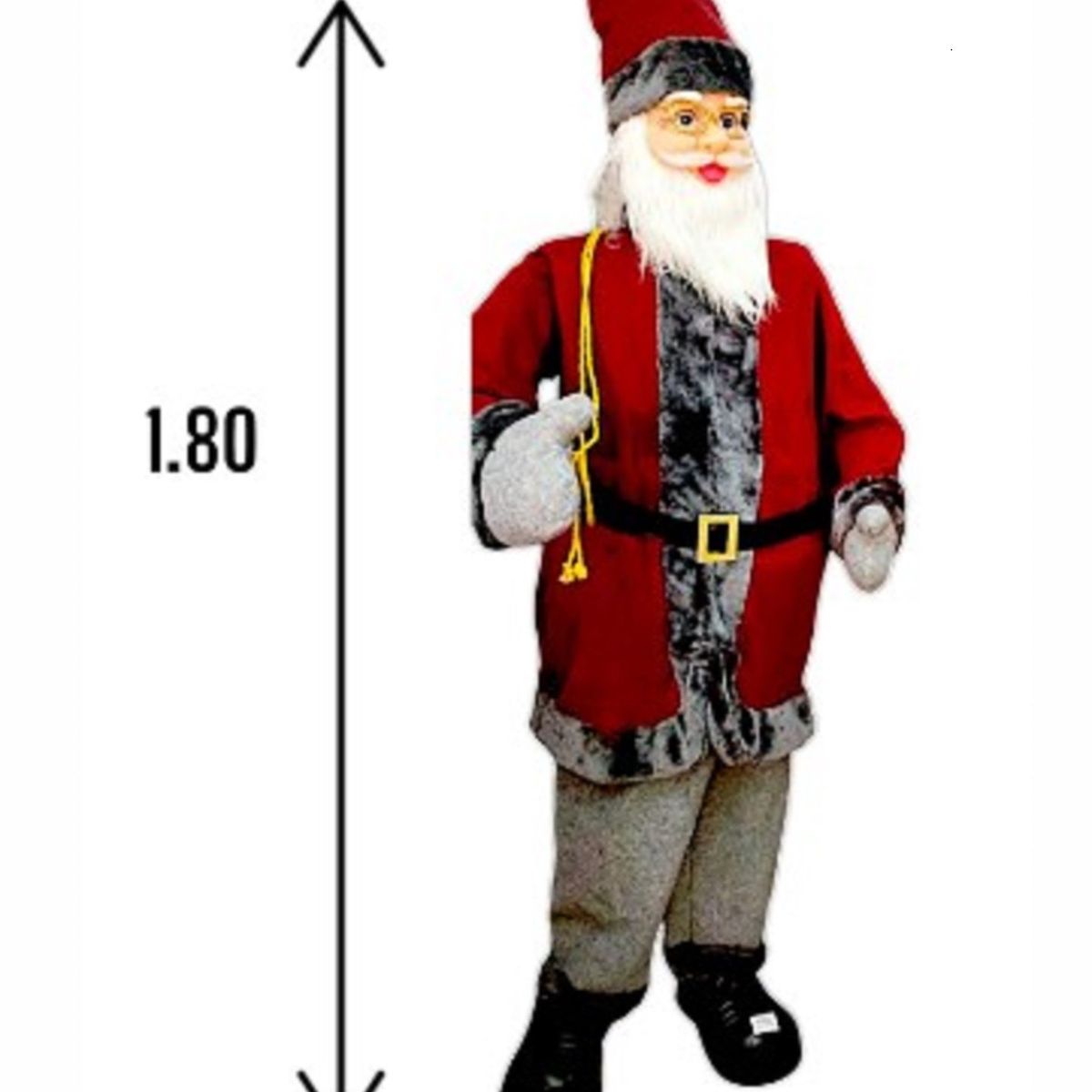 GENERICO - PAPA NOEL MUSICAL  1.80 CM CALIDAD A1