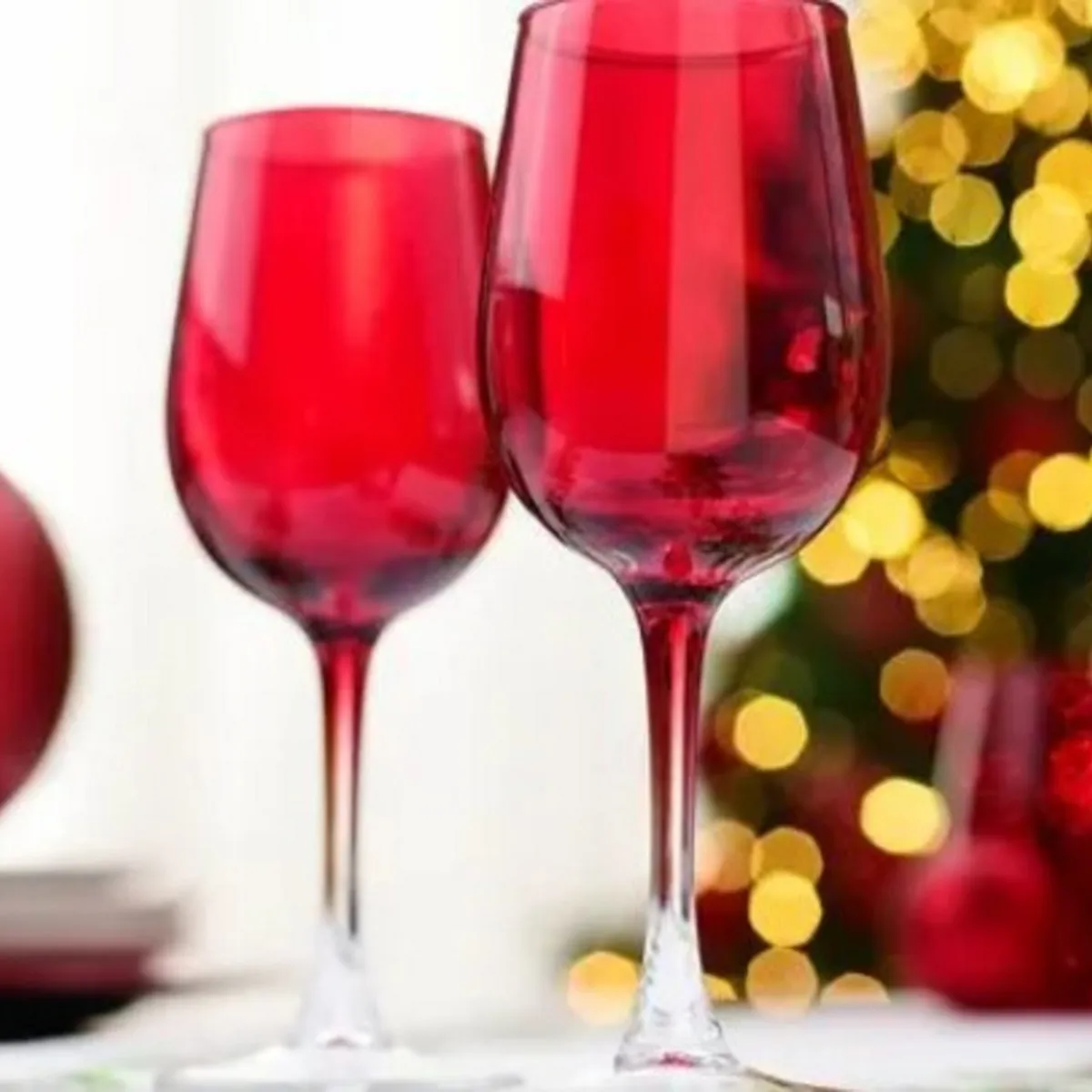 GENERICO - SET DE COPAS ROJAS 6 UNID CALIDAD A1