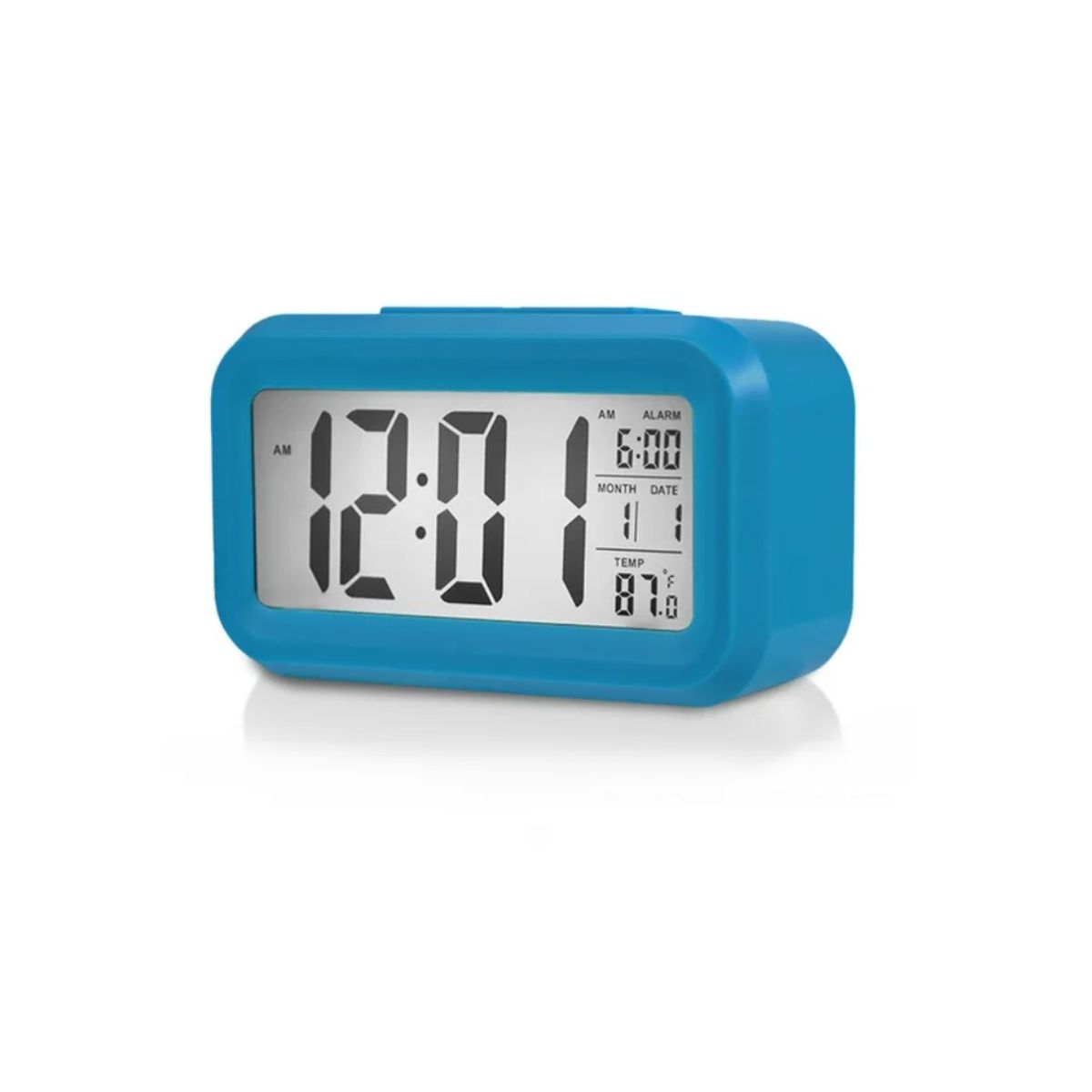 GENERICO - Reloj Despertador Digital Inteligente Con Alarma Color Azul