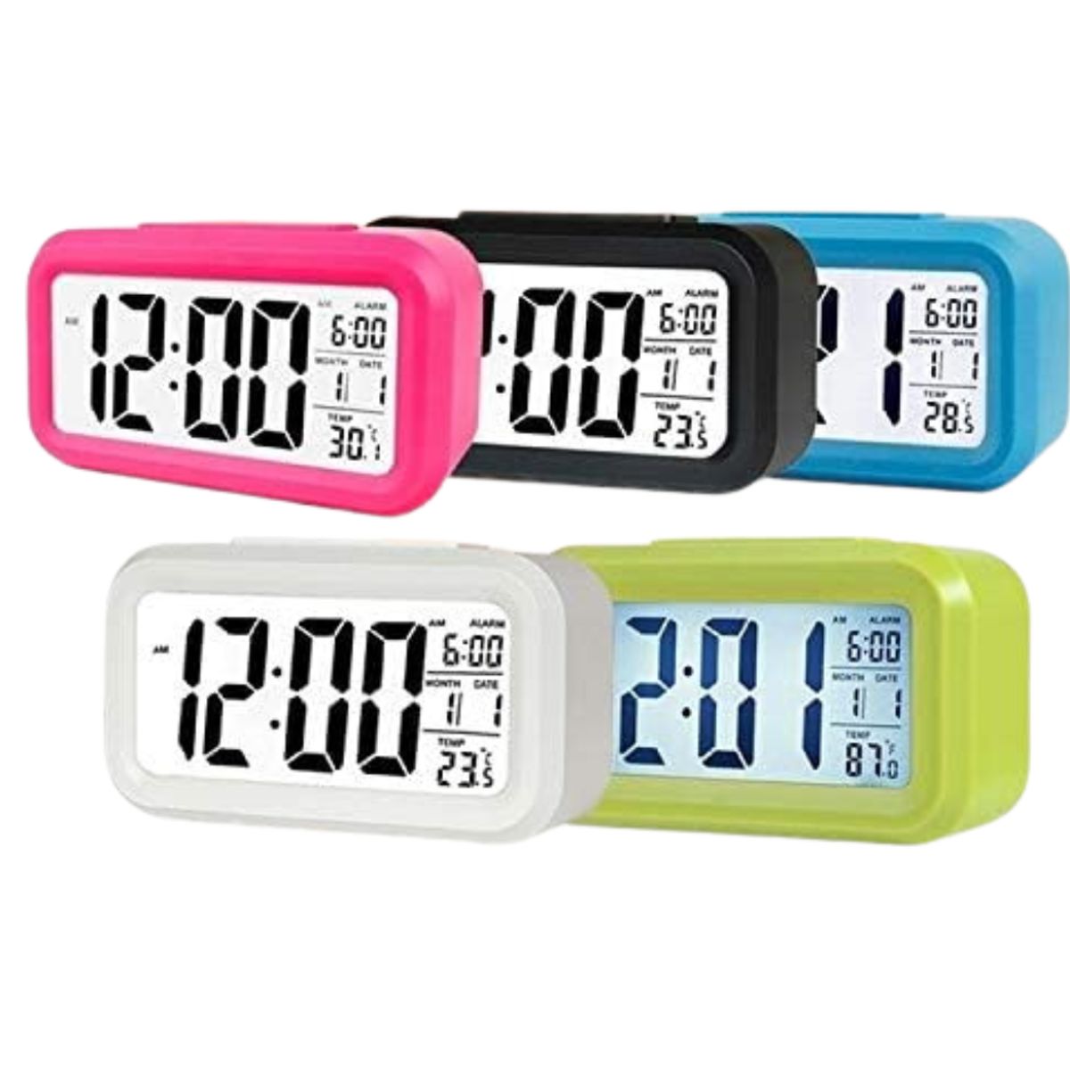 GENERICO - Reloj Despertador Digital Inteligente Con Alarma Color Azul