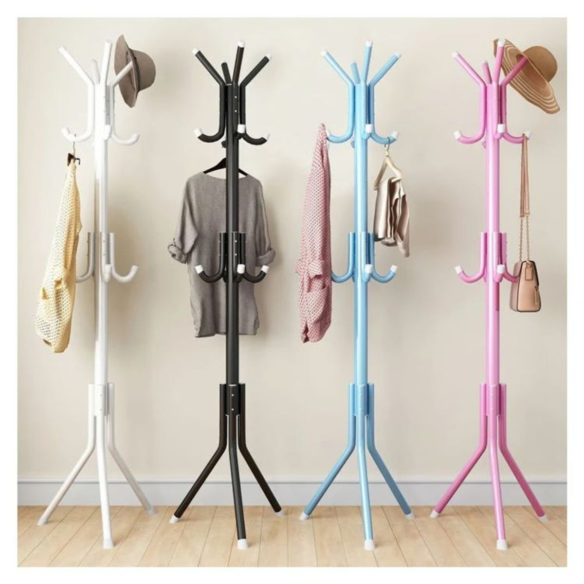 GENERICO - PERCHERO ORGANIZADOR DE PIE COLGADOR MULTIFUNIONAL