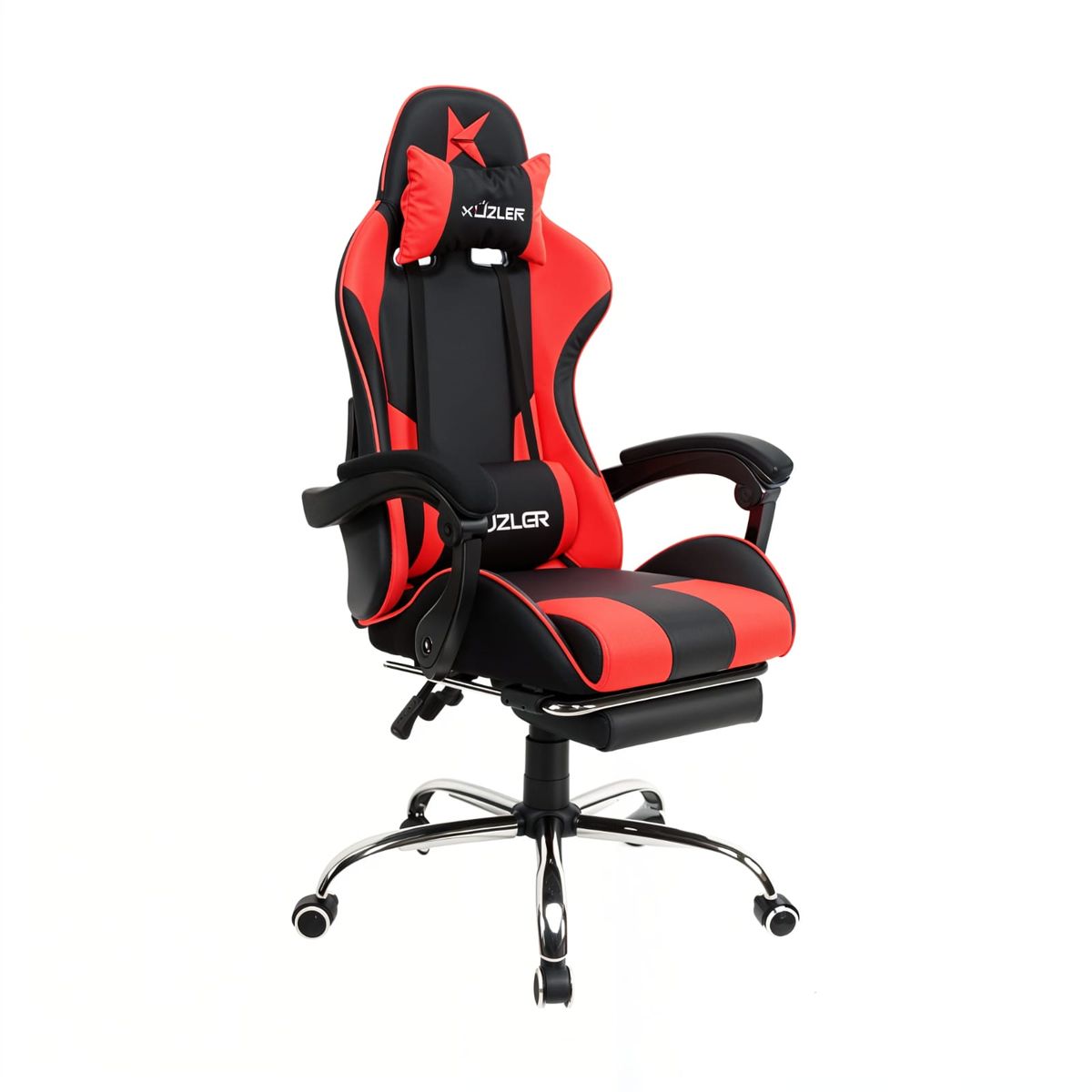 KUZLER - Silla Gamer Kuzler Rojo Con Masajeador Lumbar