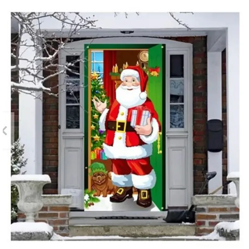 GENERICO - Funda Navideña Para Puerta A1 DE CALIDAD AL azar