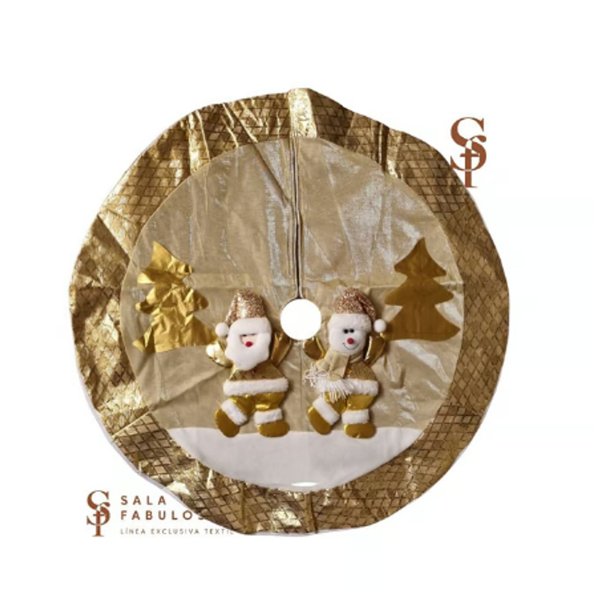 GENERICO - Piso de árbol de navidad 1.30 Dorado