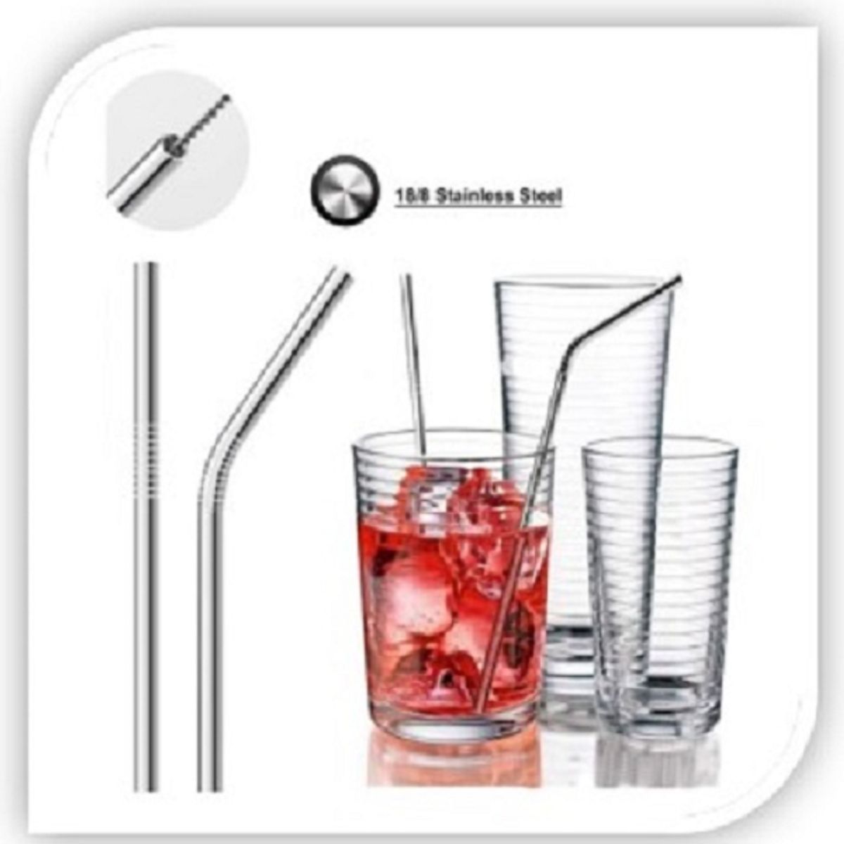 GENERICO - SORBETE DE ACERO PACK x 2 UNID. + LIMPIA SORBETE ACERO