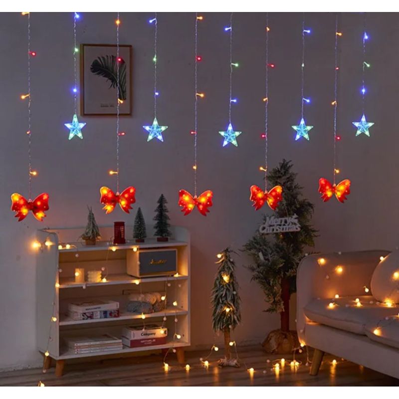 GENERICO - CORTINA DE LUCES NAVIDEÑAS DE PERSONAJES