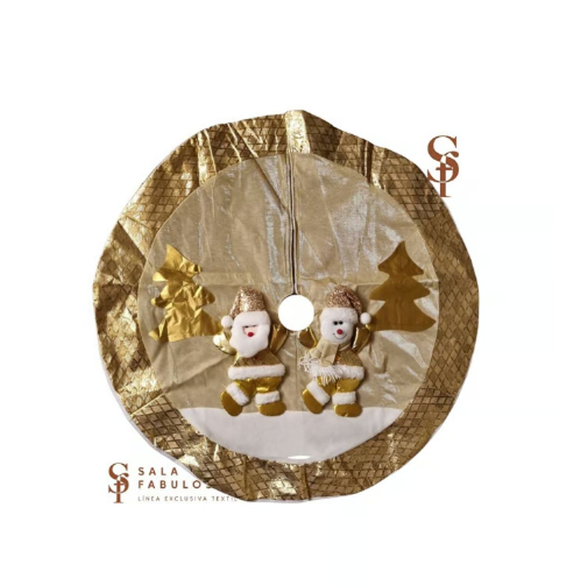 GENERICO - Piso de árbol de navidad 1.30 Dorado