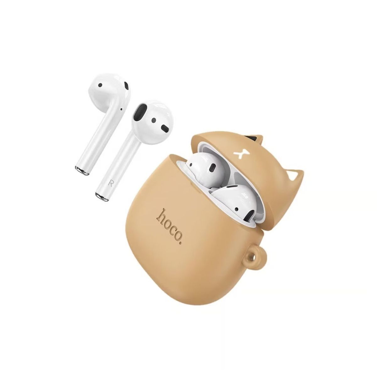 HOCO - Audifonos Hoco EW45 con funda de gato Beige