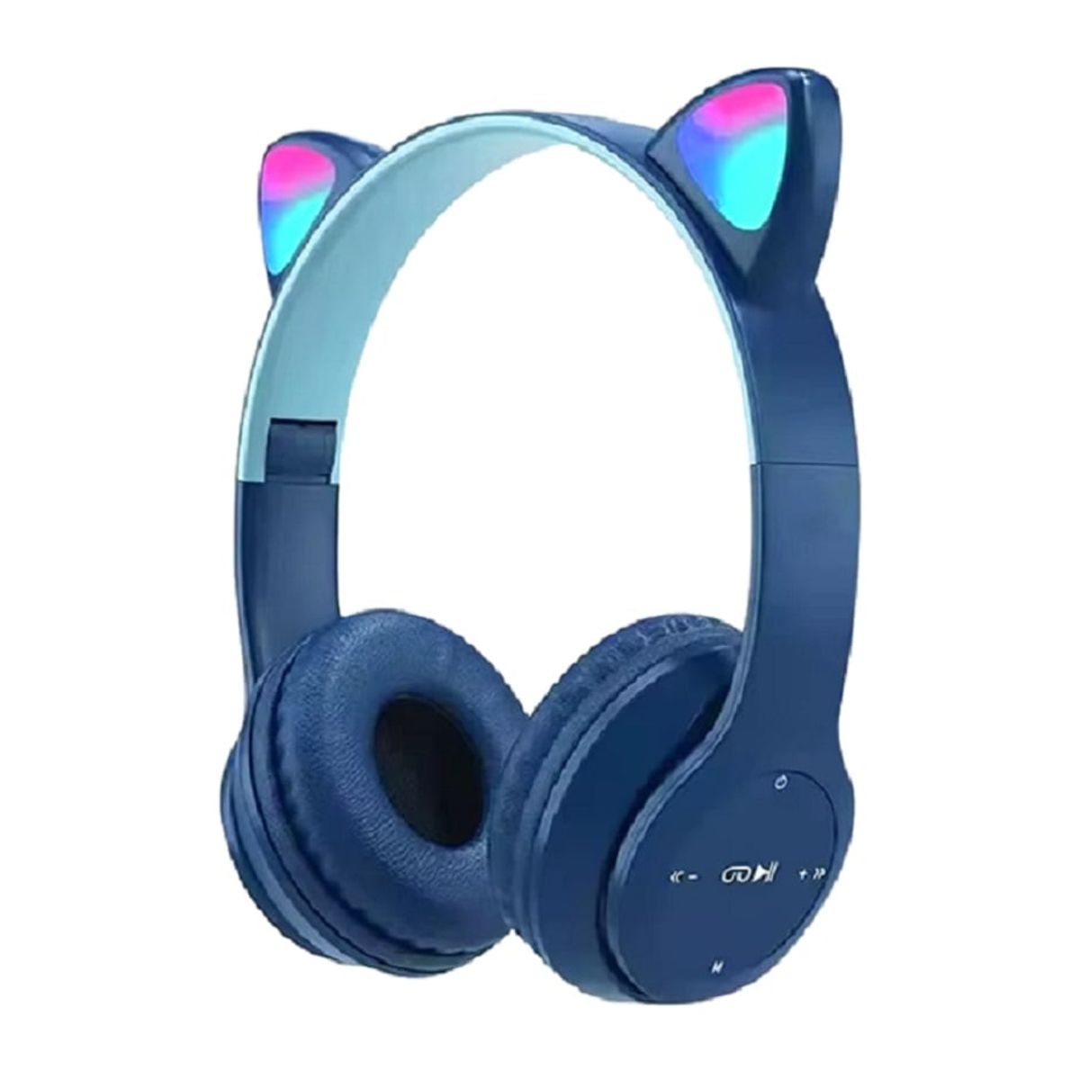 GENERICO - AUDIFONO GATITO BLUETOOTH SONIDO ESTEREO CON MICROFONO LUZ RGB