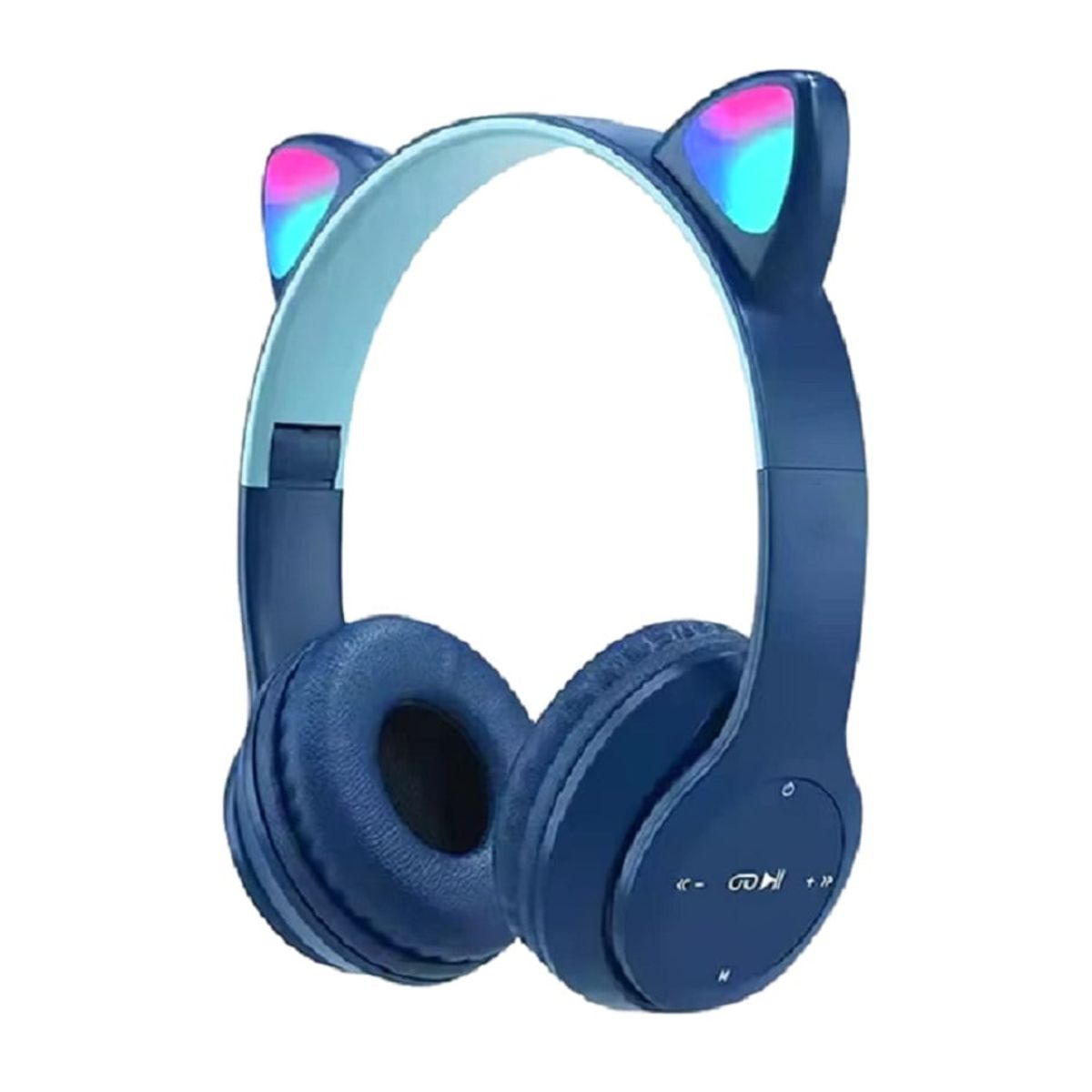 GENERICO - AUDIFONO GATITO BLUETOOTH SONIDO ESTEREO CON MICROFONO LUZ RGB