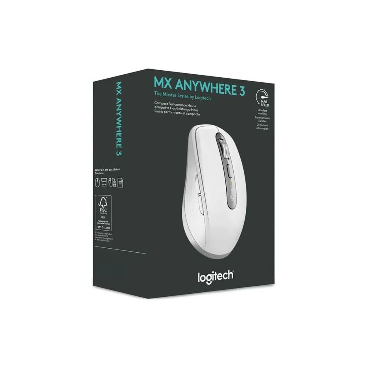 LOGITECH - Mouse Logitech Mx Anywhere 3 Bluetooth Pale Grey