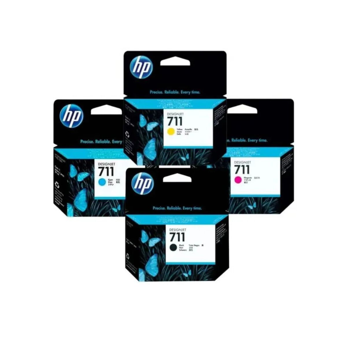 HP - Kit Tinta HP 711 29ml Cyan Magenta Amarillo Negro