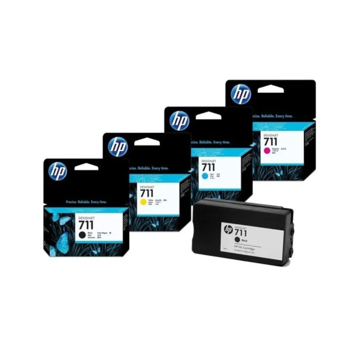 HP - Kit Tinta HP 711 29ml Cyan Magenta Amarillo Negro
