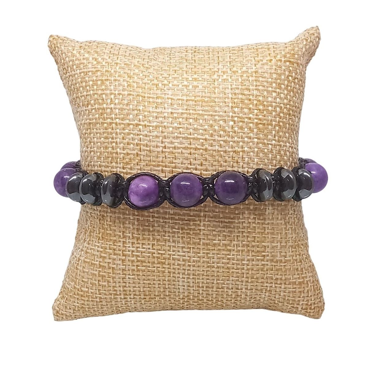 LUCYANA JOYAS Y ACCESORIOS - Pulsera para Hombre con Cuarzo Amatista - Joyas Lucyana