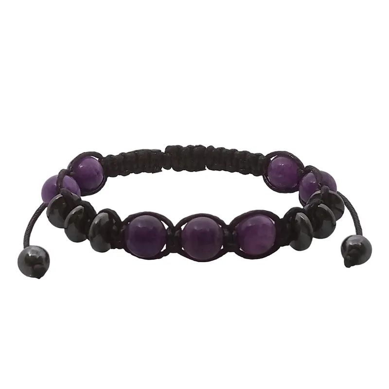 LUCYANA JOYAS Y ACCESORIOS - Pulsera para Hombre con Cuarzo Amatista - Joyas Lucyana