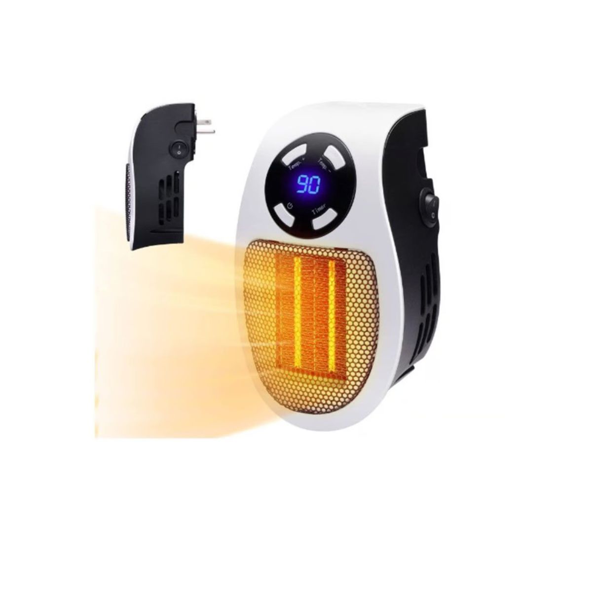 GENERICO - Calentador Portatil Eléctrico Con Control Remoto 500W