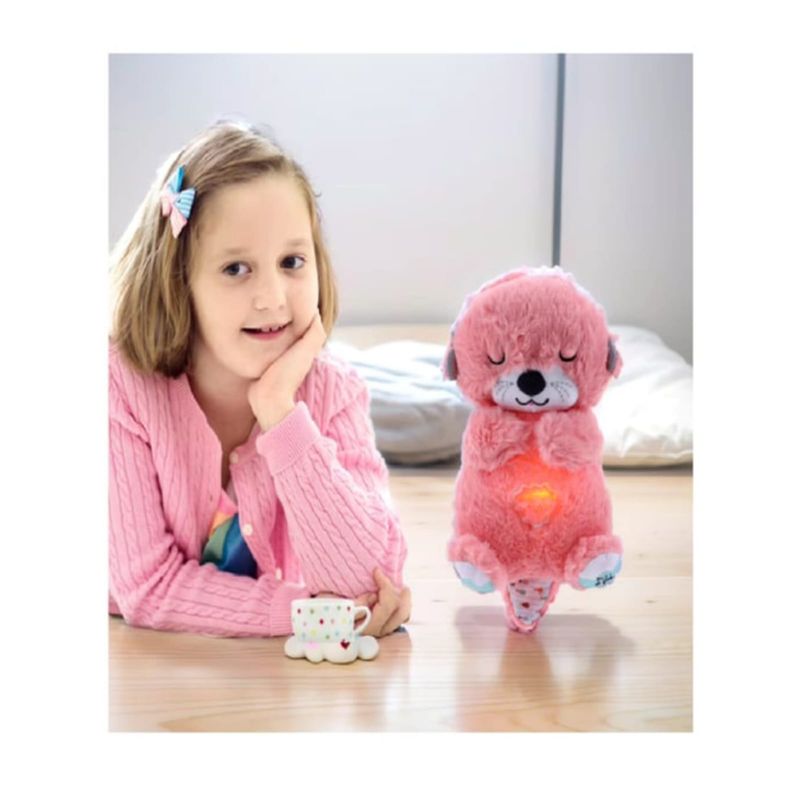 OEM - NUTRIA SENSORIAL MUSICAL CON LUZ QUE RESPIRA ROSADO