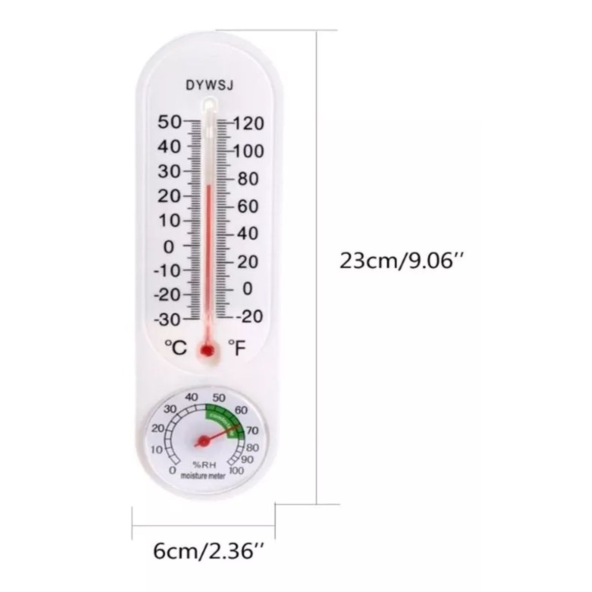 GENERICO - TERMOMETRO DE PARED MEDIDOR DE TEMPERATURA Y HUMEDAD