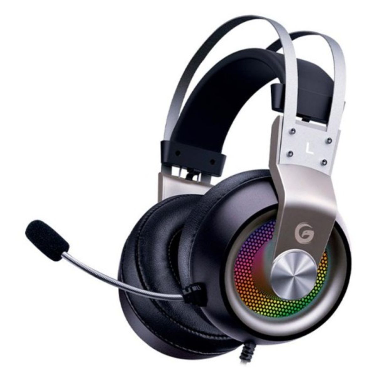 GAMBYTE - Audifono Gambyte Blood Lord Grey 7.1 Con Microfono Jack Y Usb Gris