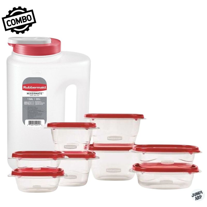RUBBERMAID - COMBO RUBBERMAID MIXERMATE 3.8 lts + CONTENEDORES DE ALIMENTOS 16 PZS