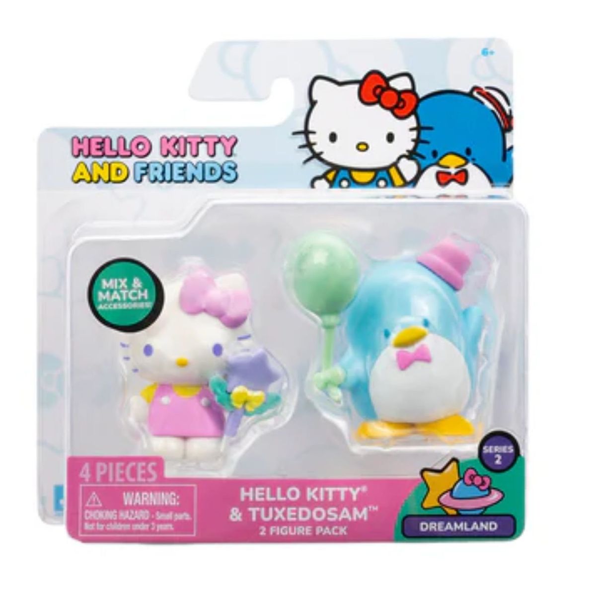 HELLO KITTY - Pack de 2 Figuras Hello Kitty y Tuxedosam Serie 2