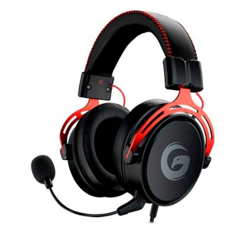 GAMBYTE - Audifono Gamer Gambyte Templar 7.1, Color Negro C/rojo  Entrada Jack