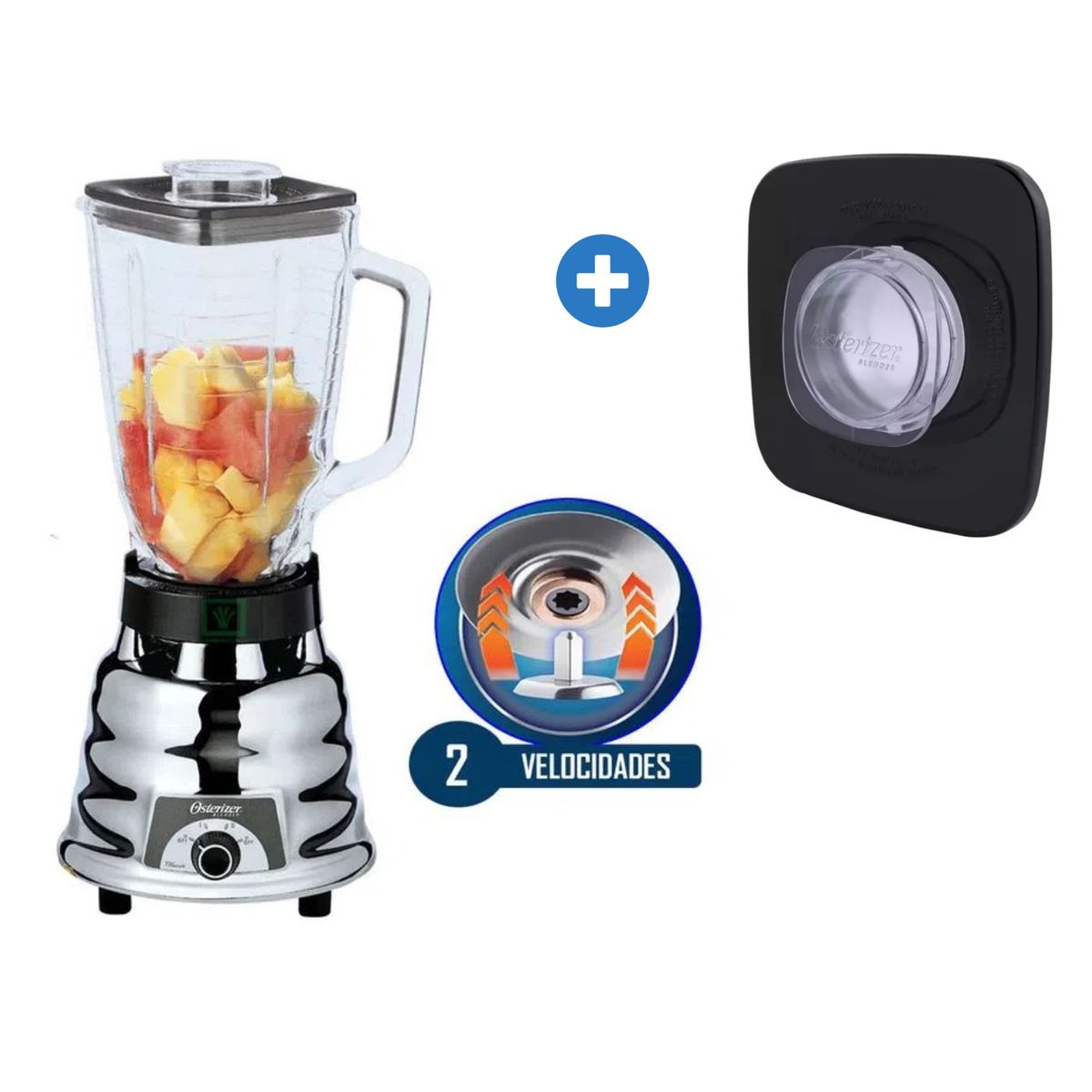 OSTER - Licuadora Oster 1.25L de 2 Velocidades 250-22 Con potencia de 600Watts