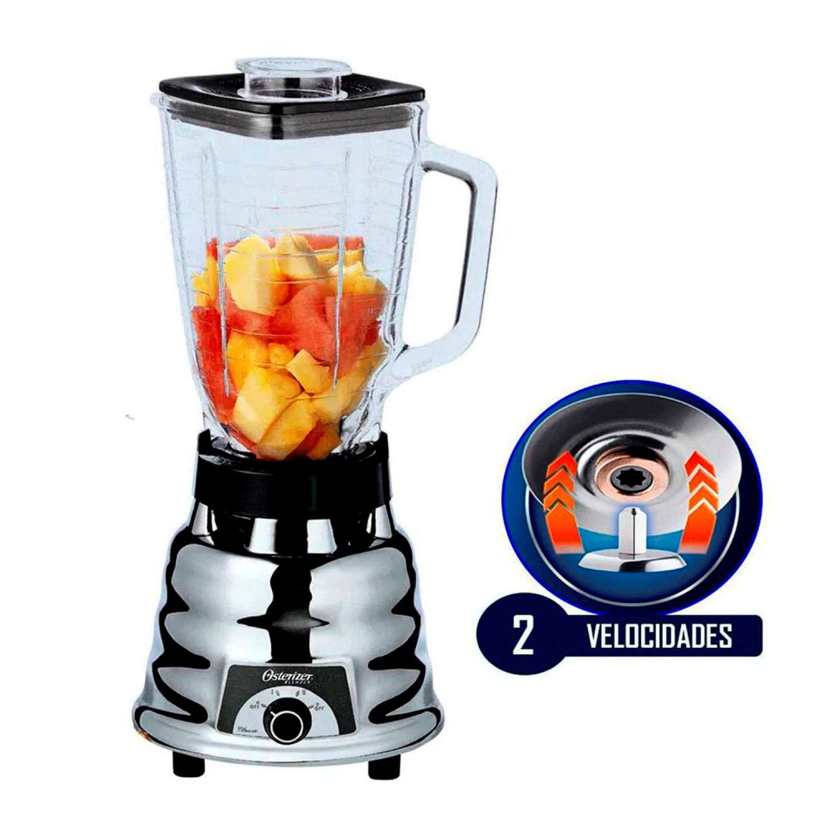 OSTER - Licuadora Oster 1.25L de 2 Velocidades 250-22 Con potencia de 600Watts