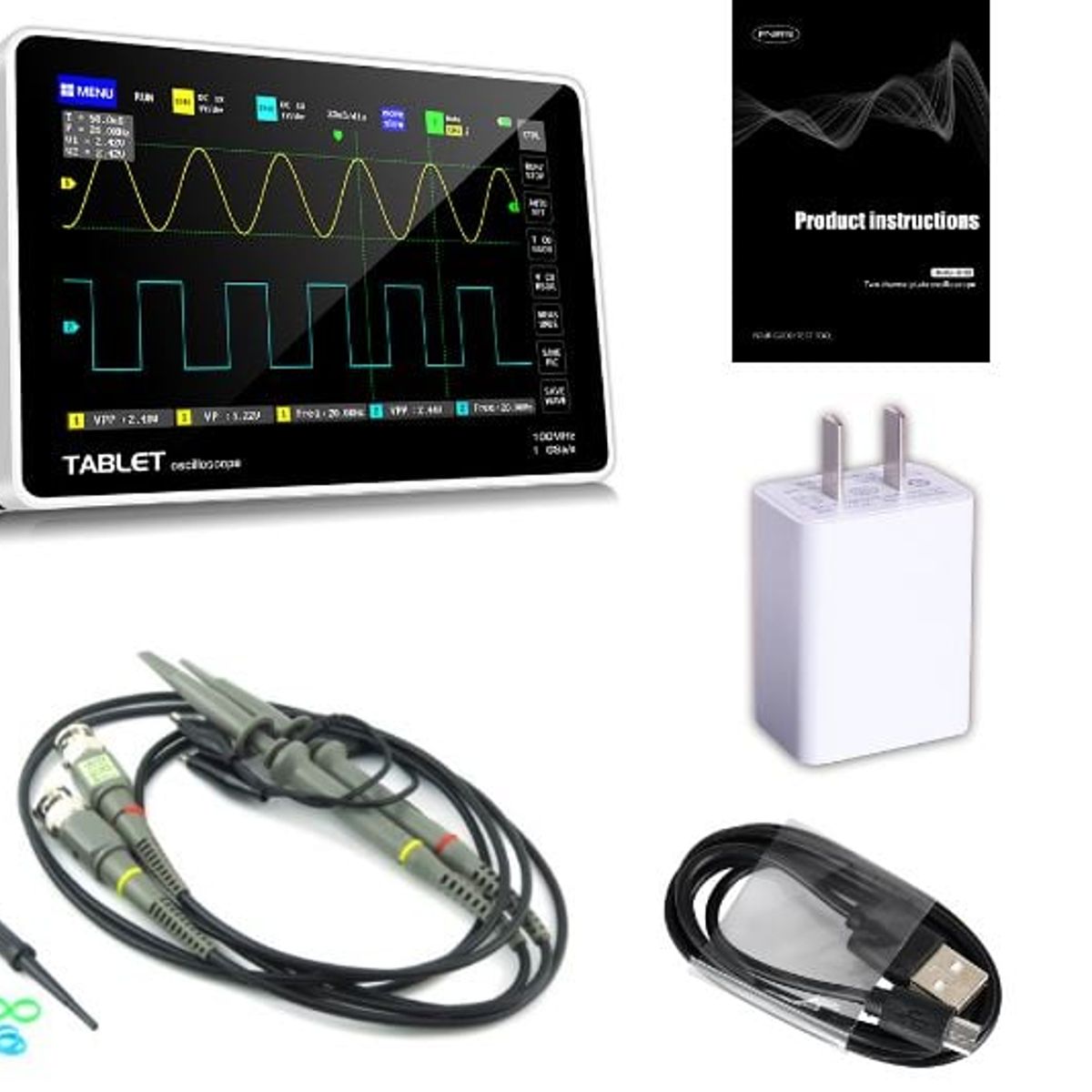 OEM - Osciloscopio Digital de 2 Canal Portátil de 100mhz FNIRSI