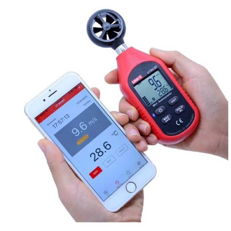  - Anemometro Medidor de  Velocidad del Viento con Bluetooth