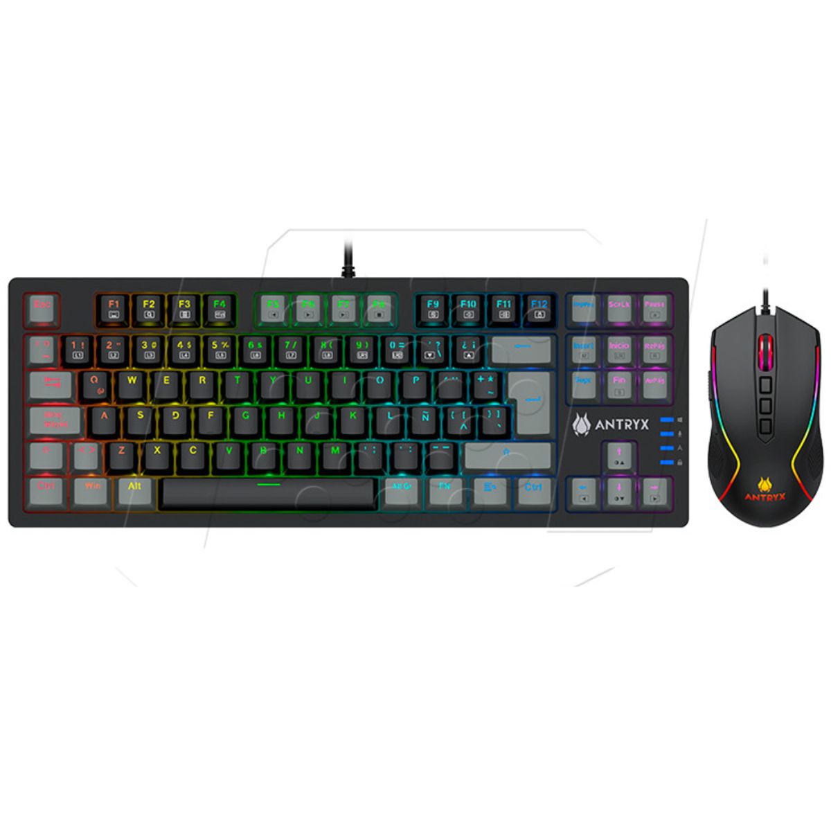 ANTRYX - KIT GAMING ANTRYX GC-5500 TECLADO MECANICO + MOUSE SWITCH BLUE