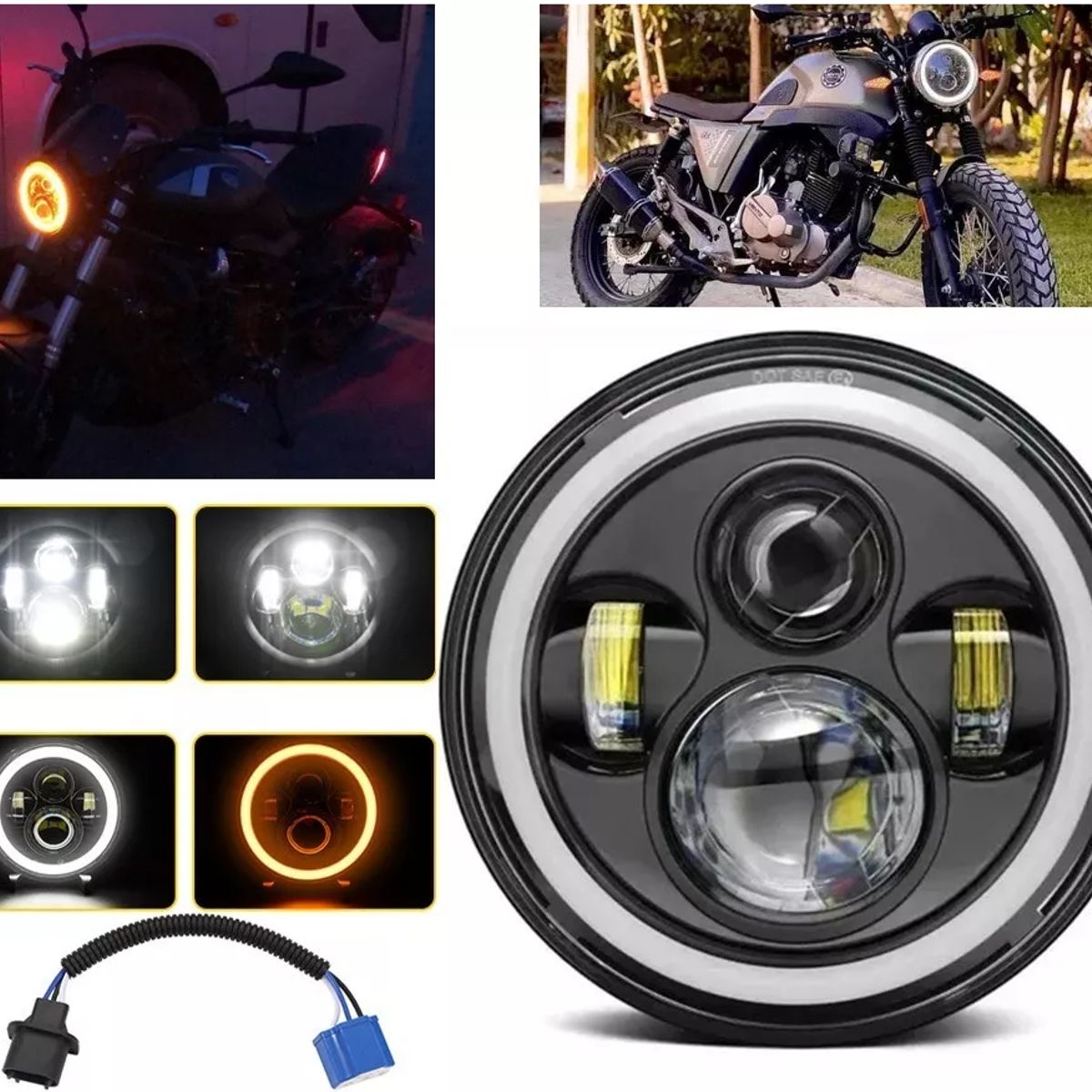 GENERICO - Faro Led 7Pulg Ojo De Angel Auto Moto Jeep Camioneta
