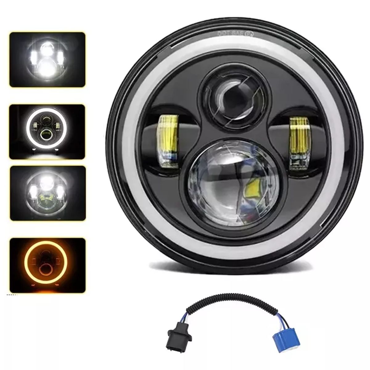 GENERICO - Faro Led 7Pulg Ojo De Angel Auto Moto Jeep Camioneta