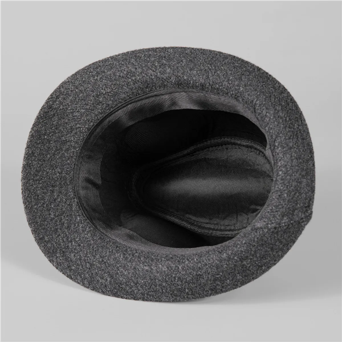KAST PE - Sombrero Fedora Hombre Fieltro - Gris Oscuro