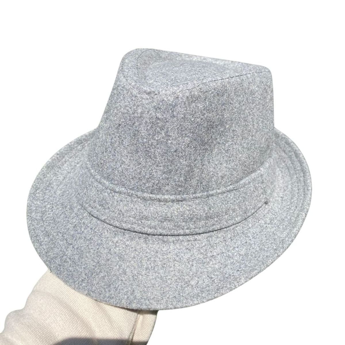 KAST PE - Sombrero Fedora Hombre Fieltro - Gris Claro