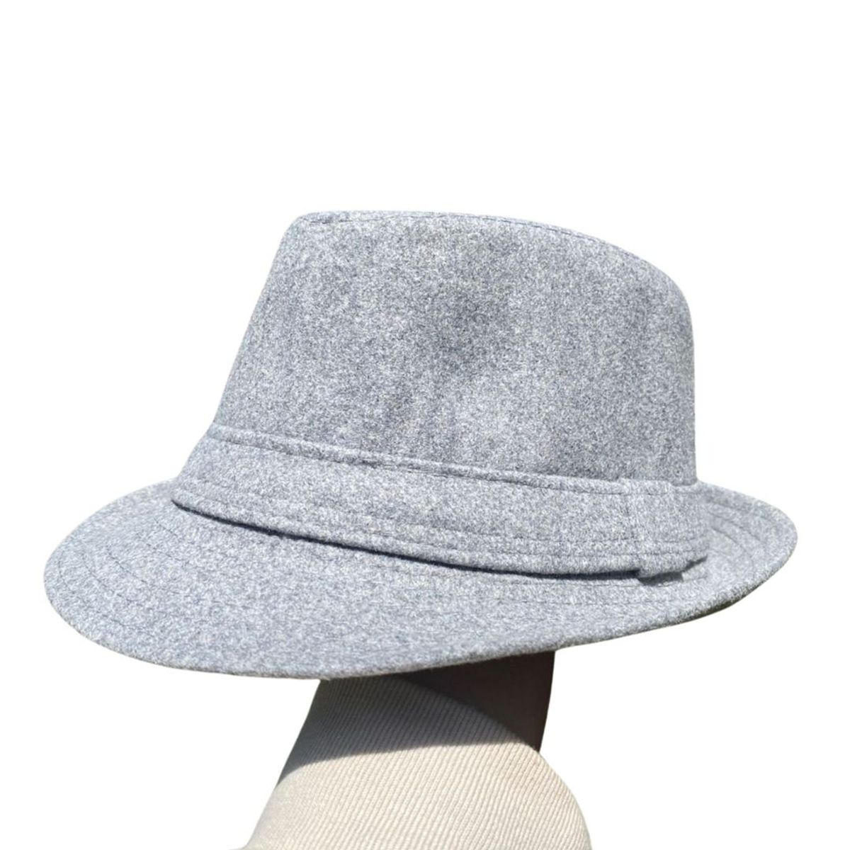KAST PE - Sombrero Fedora Hombre Fieltro - Gris Claro