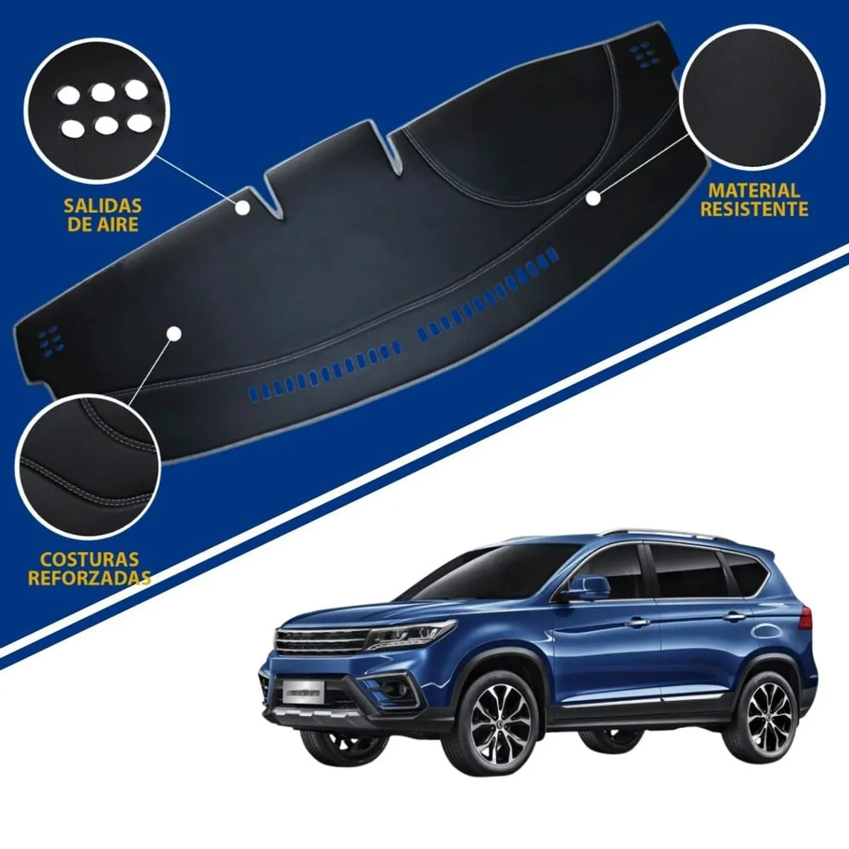 TECGO - PROTECTOR DE TABLERO TIPO DFSK SX5 2022 TACTO CUERO