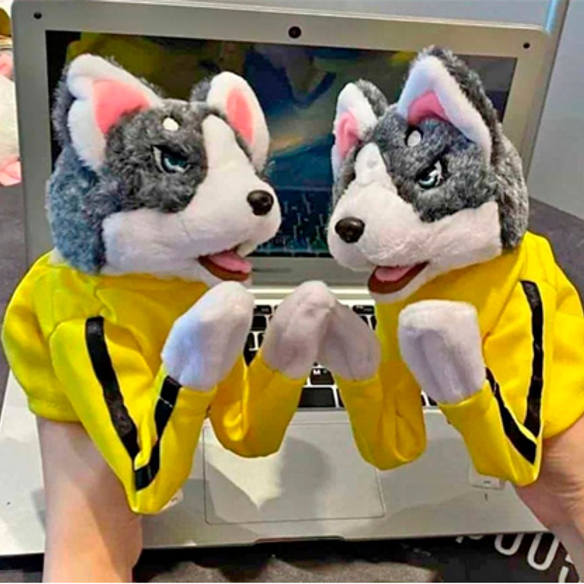 GENERICO - Peluche de Perro Husky Boxeador  Suave y Divertido