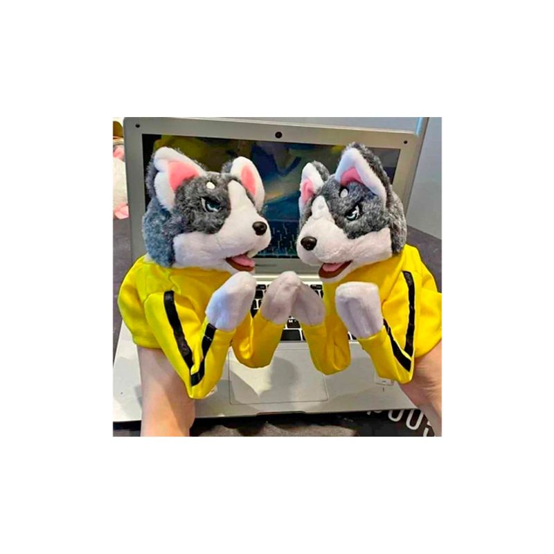 GENERICO - Peluche de Perro Husky Boxeador  Suave y Divertido