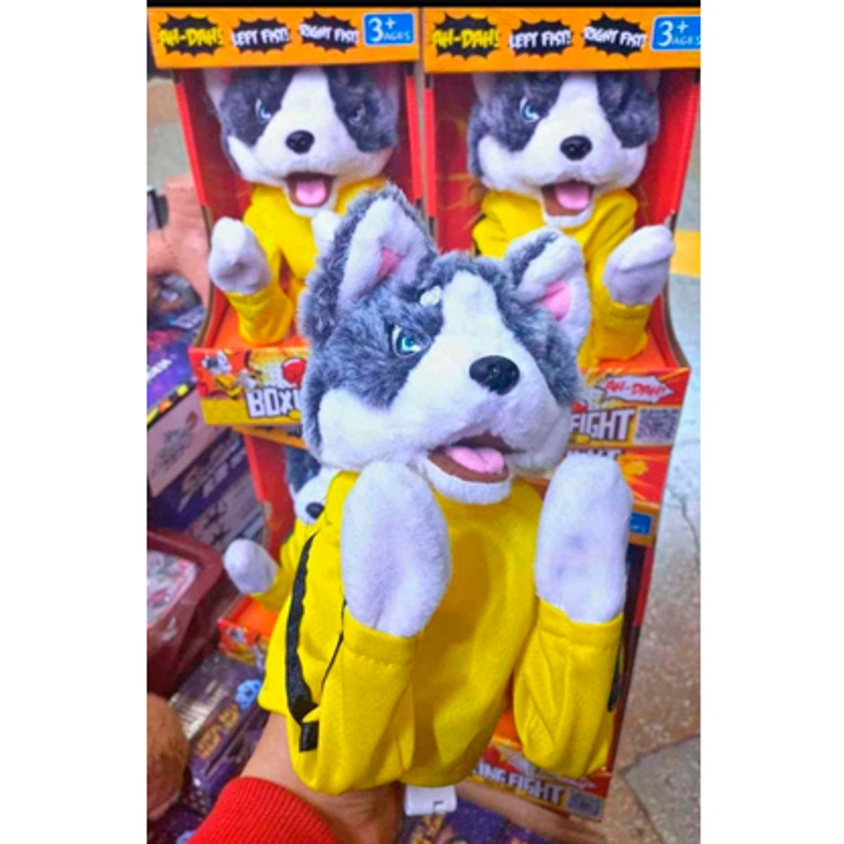 GENERICO - Peluche de Perro Husky Boxeador  Suave y Divertido