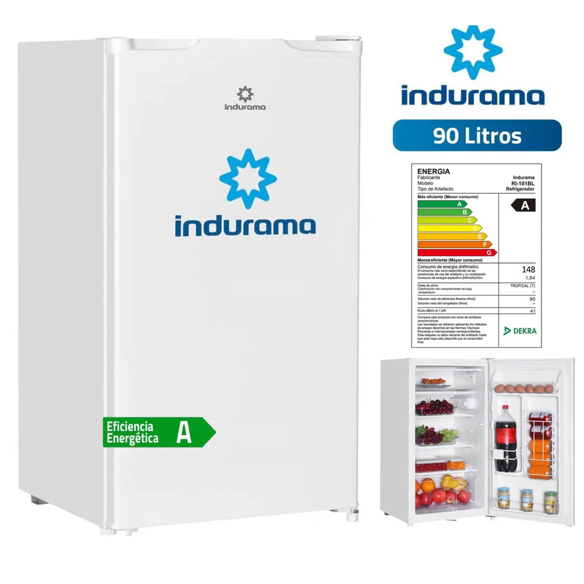 INDURAMA - Frigobar Indurama 90L RI-101BL Blanco