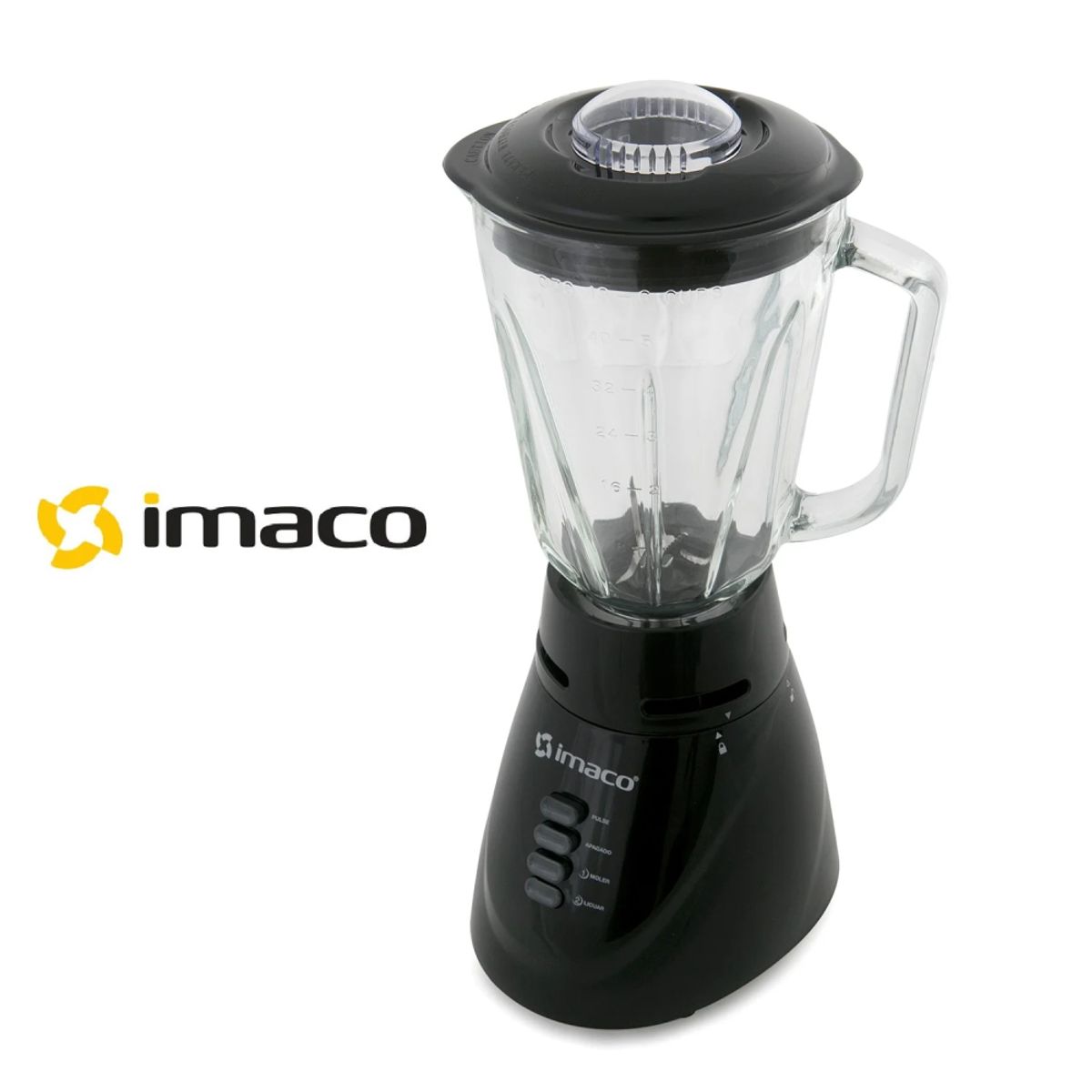 IMACO - Licuadora Imaco 125L cVaso de Vidrio BL4125VN  Negro