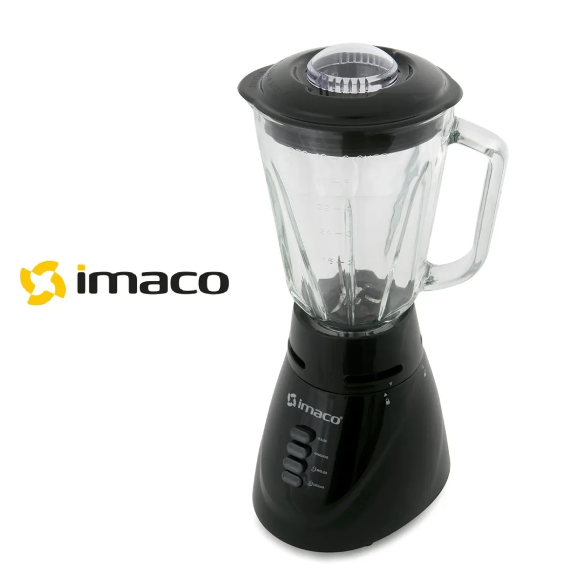 IMACO - Licuadora Imaco 125L cVaso de Vidrio BL4125VN  Negro