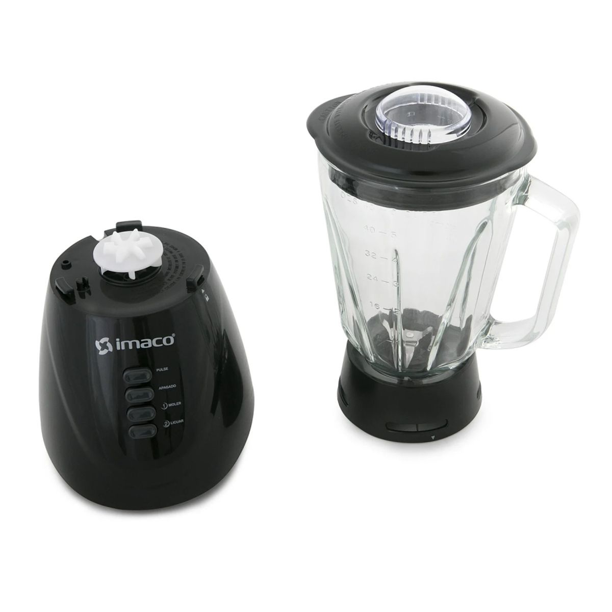 IMACO - Licuadora Imaco 125L cVaso de Vidrio BL4125VN  Negro