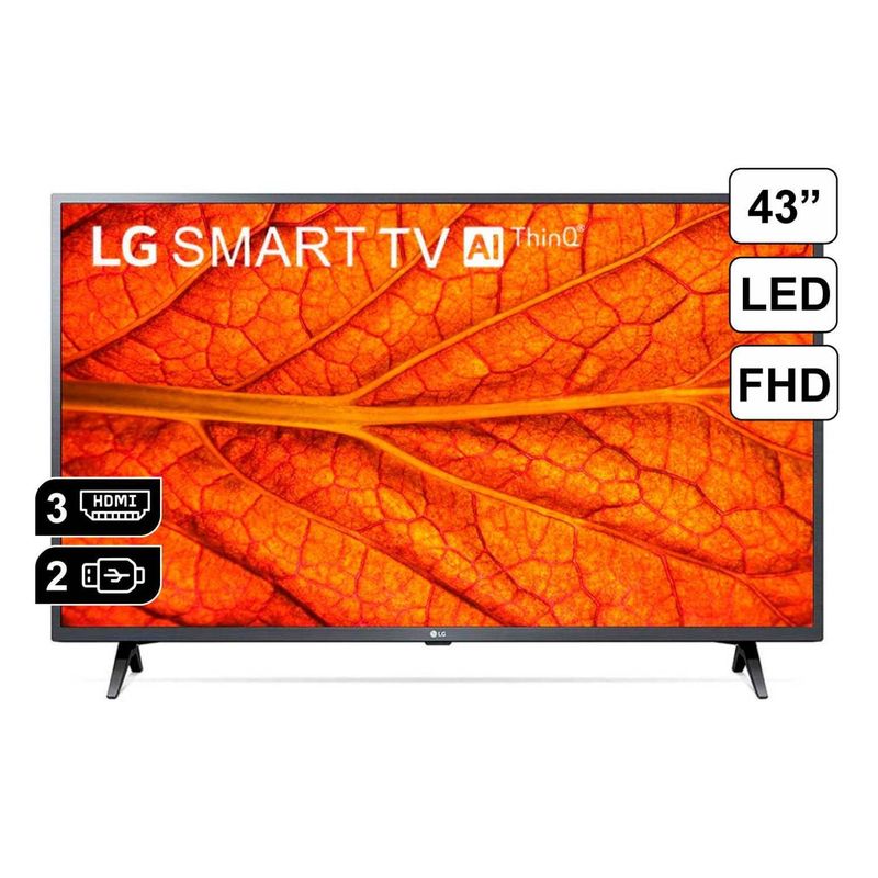 LG - Televisor LG 43 FHD Smart TV con ThinQ AI 43LM6370PS