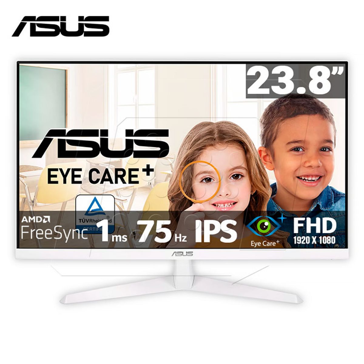 ASUS - Monitor ASUS VY249HE-W 24 FHD IPS Blanco 75hz1ms Eye CareHDMI-VGA